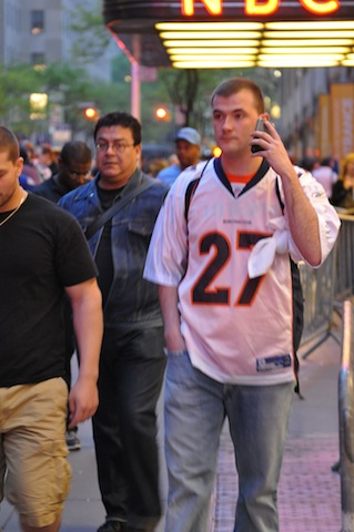 Illustration for article titled Fake Poop, Men In Dresses, Merril Hoge, And A Pissed-Off Steelers Fan: Killing Time At The NFL Draft